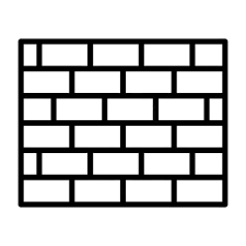 Brickwall Line Icon Vector Brickwall