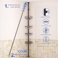 Seirione Rustproof Shower Corner Caddy
