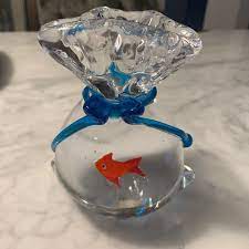 Murano Glass Aquarium Goldfish In A Bag