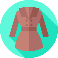 Trench Coat Flat Circular Flat Icon