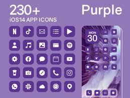 Ios Purple App Icons 230 Purple Minimal