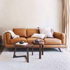 Zander Leather Sofa 90 West Elm