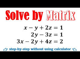 Linear Equations Using Matrix Method