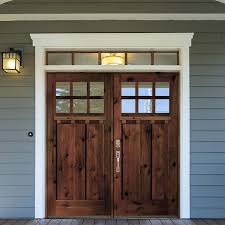 Clear Wood Double Prehung Front Door