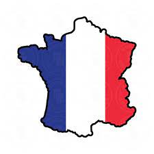 Map France Country Outline French Flag