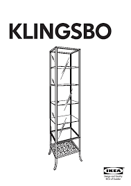 Klingsbo Glass Door Cabinet Black