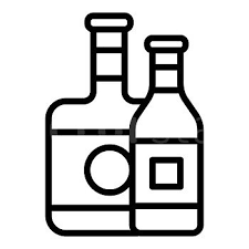 Home Wine Bottle Icon Outline Vector