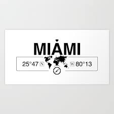 Miami Florida Map Gps Coordinates