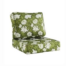 Artplan Outdoor Cushion Thick Deep Seat Pillow Back For Wicker Chair 24 In X 24 In X 6 In Square Fl In Green