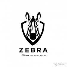 Zebra Head Logo Icon Design Wall Mural