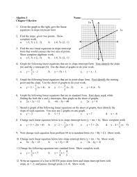 Algebra 1 Name 1a 1b Chapter 5 Review