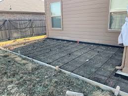 Outdoor Concrete Patio Construction In