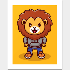 Cute Lion Mascot Cartoon Cute Lion