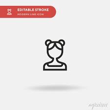 Girl Simple Vector Icon Ilration
