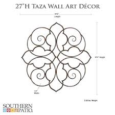 Taza Metal Wall Outdoor Decor Bronze