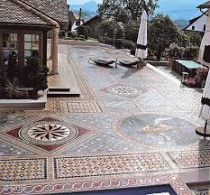 Patio Tiles Mosaic Glass Mosaic Flooring