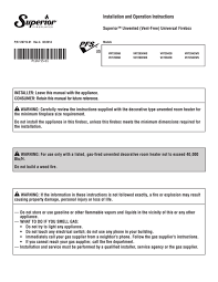 Manual Superior Fireplaces