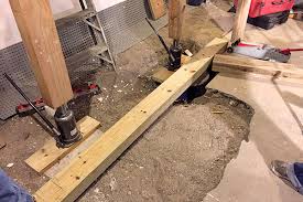 a new support beam in the basement