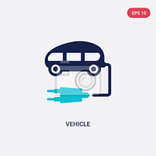Two Color Vehicle Vector Icon From