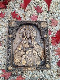 Buy Our Lady Icon Wood Carved Religious