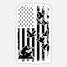 Mens Duck Hunting American Flag