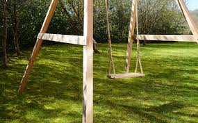 Single Oak Garden Swing Frame