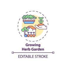 Growing Herb Garden Concept Icon