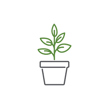 Leaf And Pot Icon Potted Plant Icon