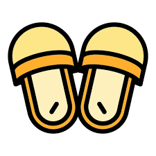 Home Slippers Material Icon Outline