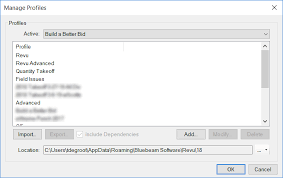 sharing bluebeam revu tools profile