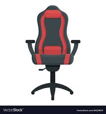 Leather Gamer Chair Icon Cartoon Gaming