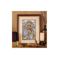 Tapestry Aida Icon Holy Virgin With
