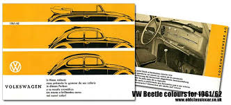 Volkswagen Vw Colours For 1961 1962