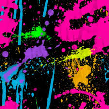 Neon Colors And Paint Splatter Picture