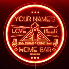 Bar With Victory Icon Man Cave Decor