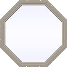 Vinyl Fixed Octagon Geometric Window