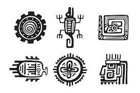 Free Vector Flat Design Aztec Icons