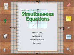 Simultaneous Equations On The App