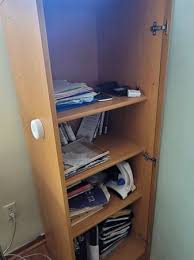 Book Shelf With Frosted Glass Door