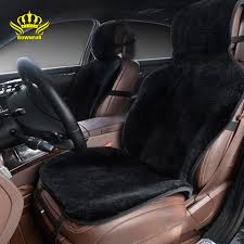 Car Seat Covers Set Black Faux Fur Cute