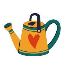 Yellow Metal Watering Can Vector Icon