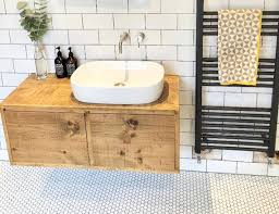 Wood Bathroom Washstand Sink Unit