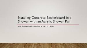 Installing Concrete Backer Board With