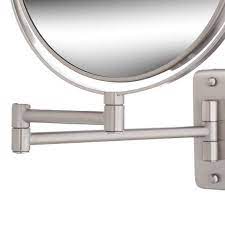 Wall Mounted Makeup Mirror In Nickel