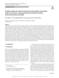 pdf a study on beam to column moment