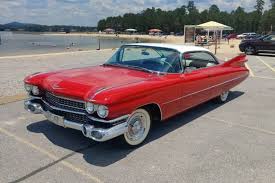 Red 1959 Cadillac Coupe De Ville