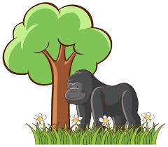 Free Vector Isolated Picture Of Gorilla