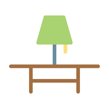Table Lamp Vector Stall Flat Icon