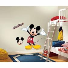 Roommates 5 In X 19 In Mickey And Friends Mickey Mouse L And Stick Giant Wall Decal 9 Piece Black