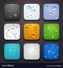 App Icons Water Drop Part Vector Image